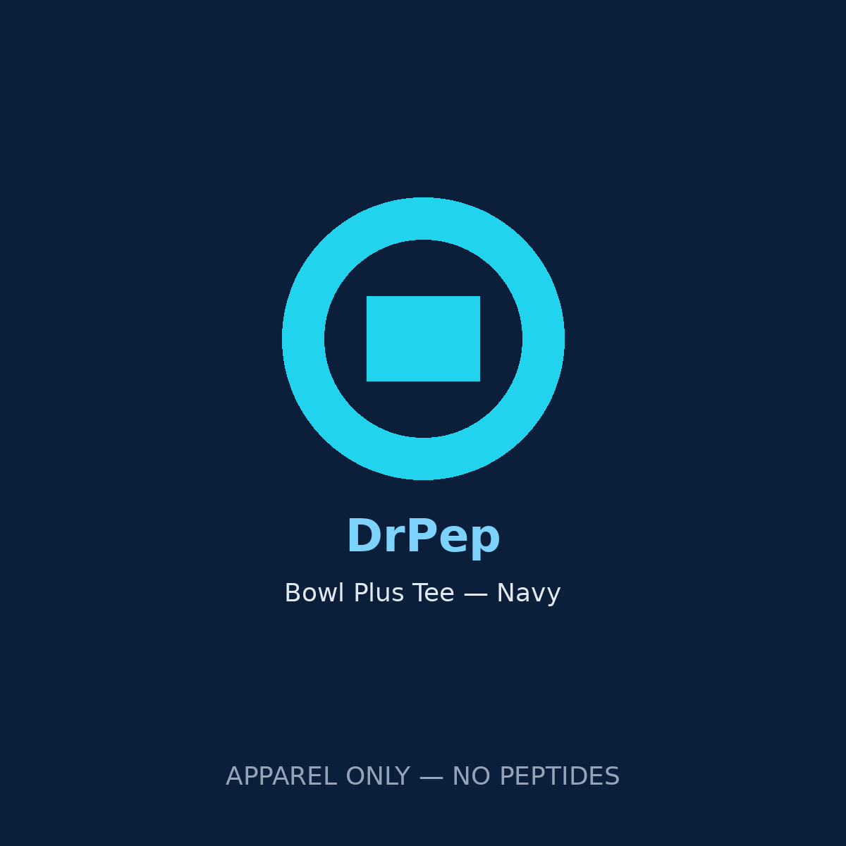 DrPep Bowl Plus Tee — Navy